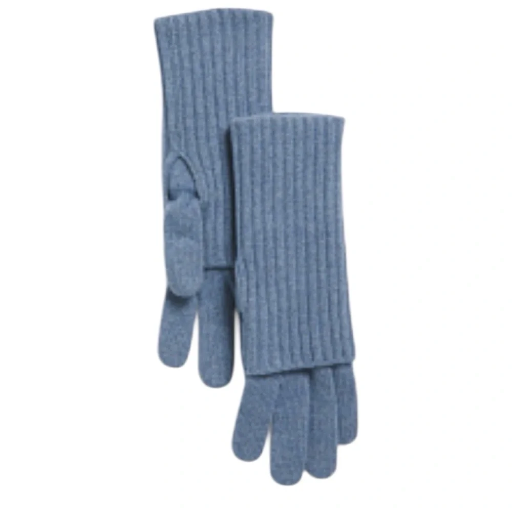 Portolano Italian Wool Blend Gloves Blue